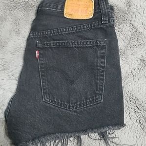 Levi black jean shorts